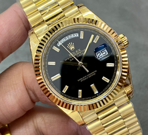 Day Date Rolex Weekly Journal 18K Yellow Gold Plated counter weight - Image 8